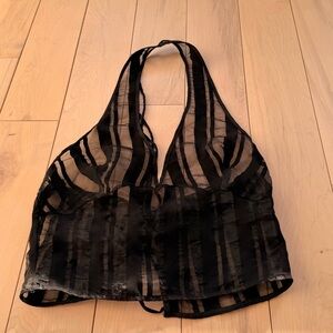 Zara organza Halter Top